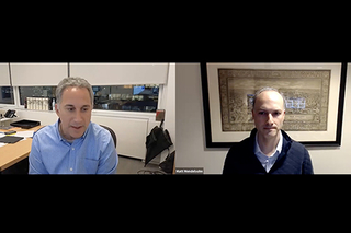 Zoom meeting during "People Matter Most: A Conversation with Matt Mendelson ’07" Speaker Series presentation