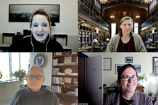 Zoom meeting during "Yale’s Investment in the Future Leaders of Medicine, Nursing, and Public Health" Speaker Series presentation